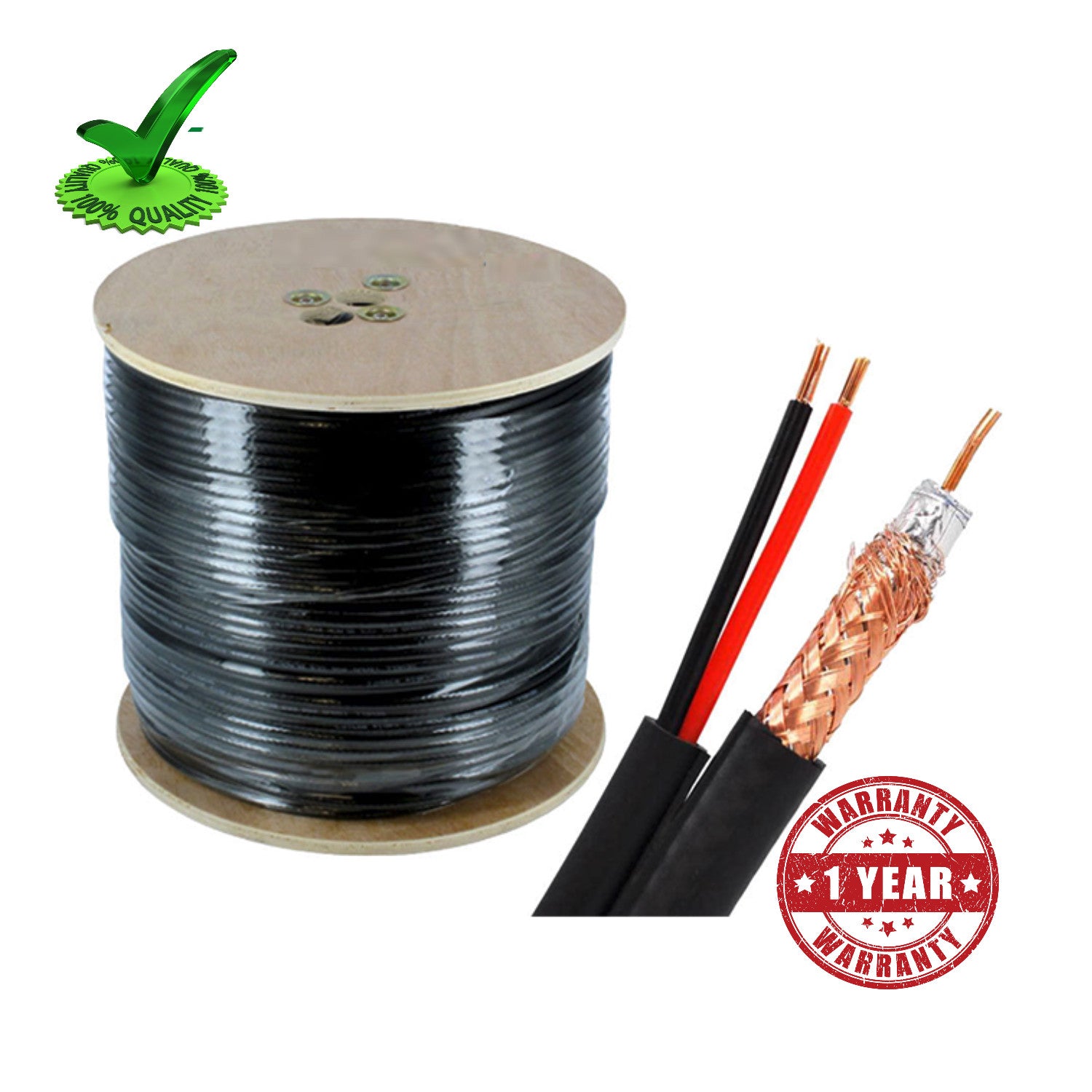 RG59 2core Cctv Camera Cable 100mtr Coil RG59 2core Cctv Camera Cable 100mtr Coil